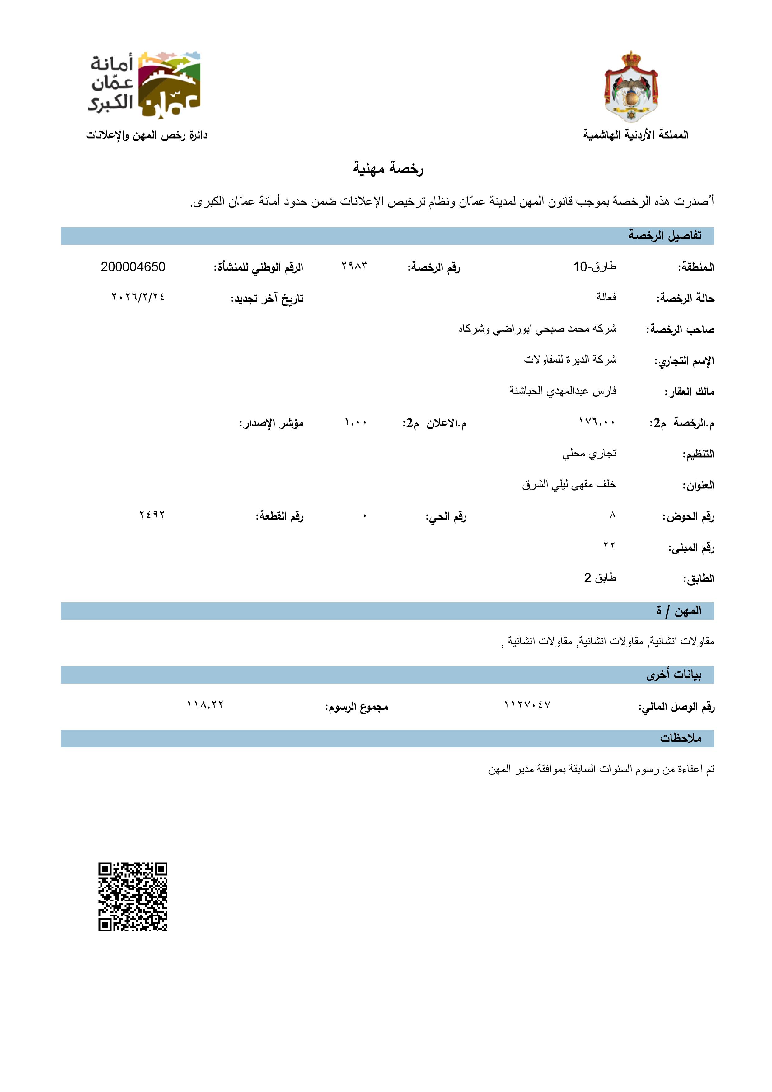 رخصة مهن